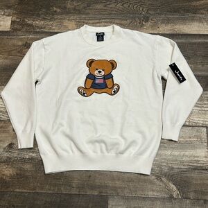 Justify America Flag bear Sweater
Women Size M